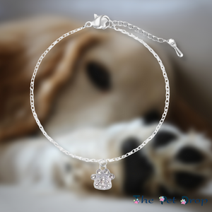 Clear Sparkle Paws Anklet