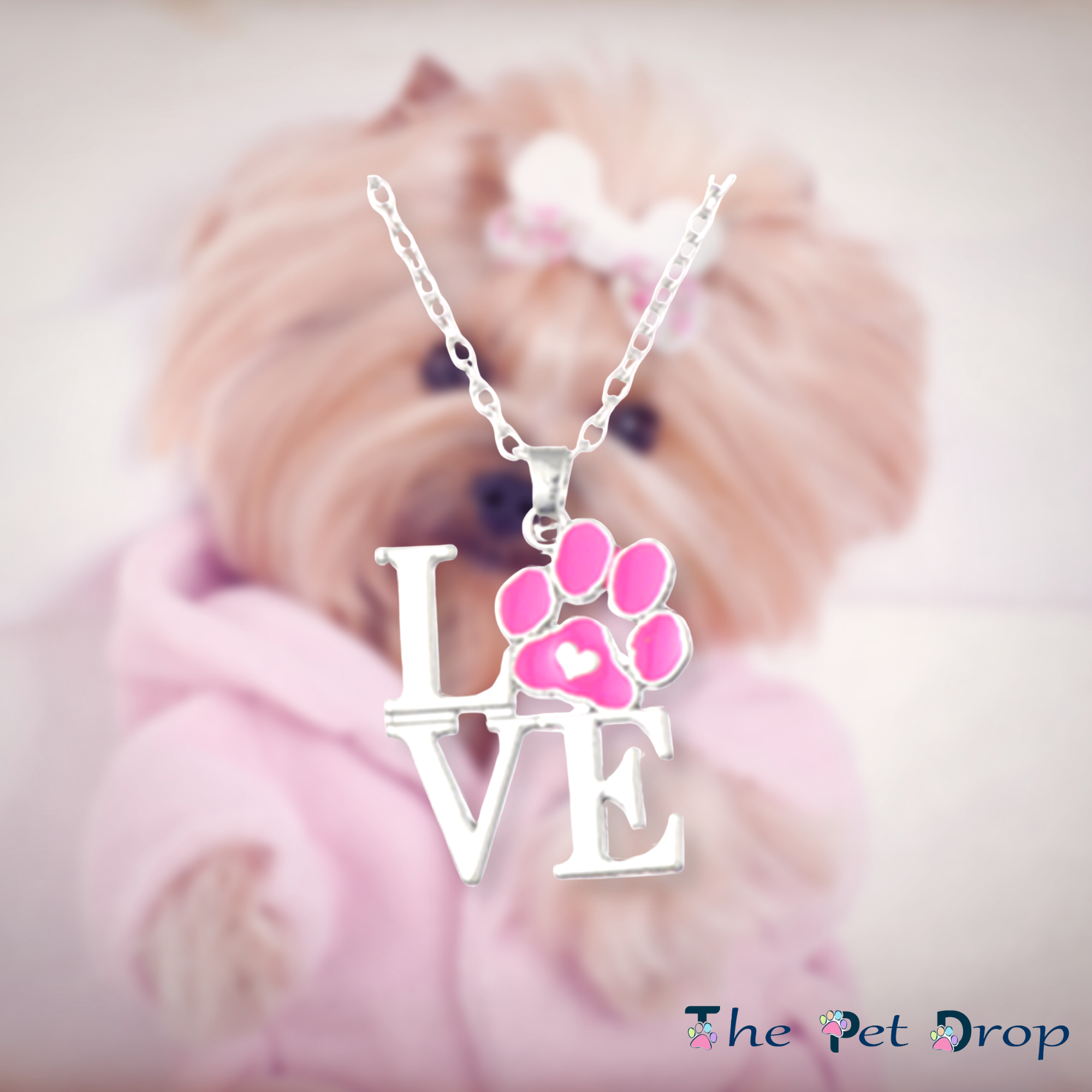 Pink Paws for Love Necklace