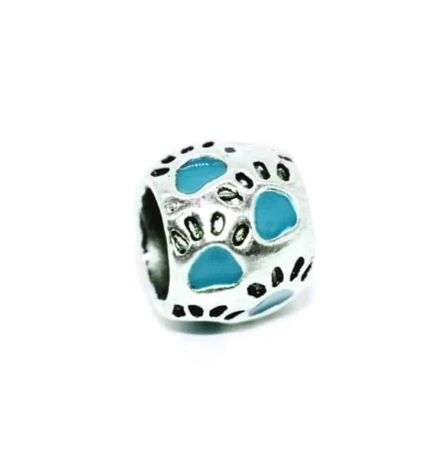 Light Blue Paws Bracelet Charm