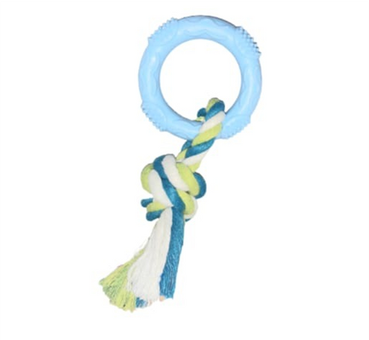 Circle Teether Toy (Blue) - The Pet Drop