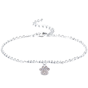 Clear Sparkle Paws Anklet