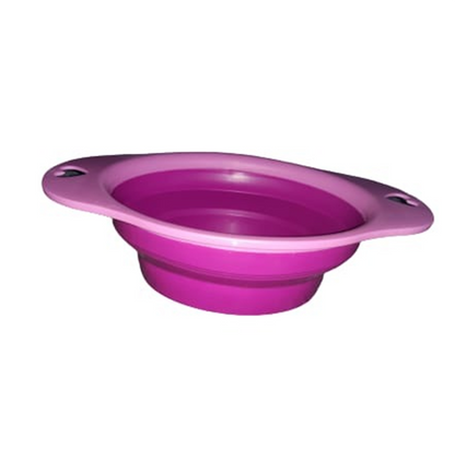 Collapsible Travel Bowl (Pink) - The Pet Drop