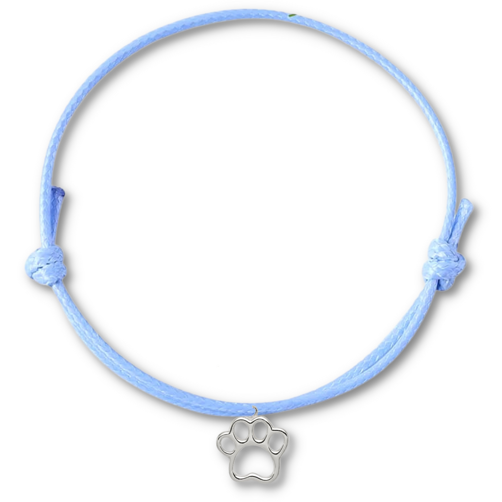 Blue Paw Rope Bracelet