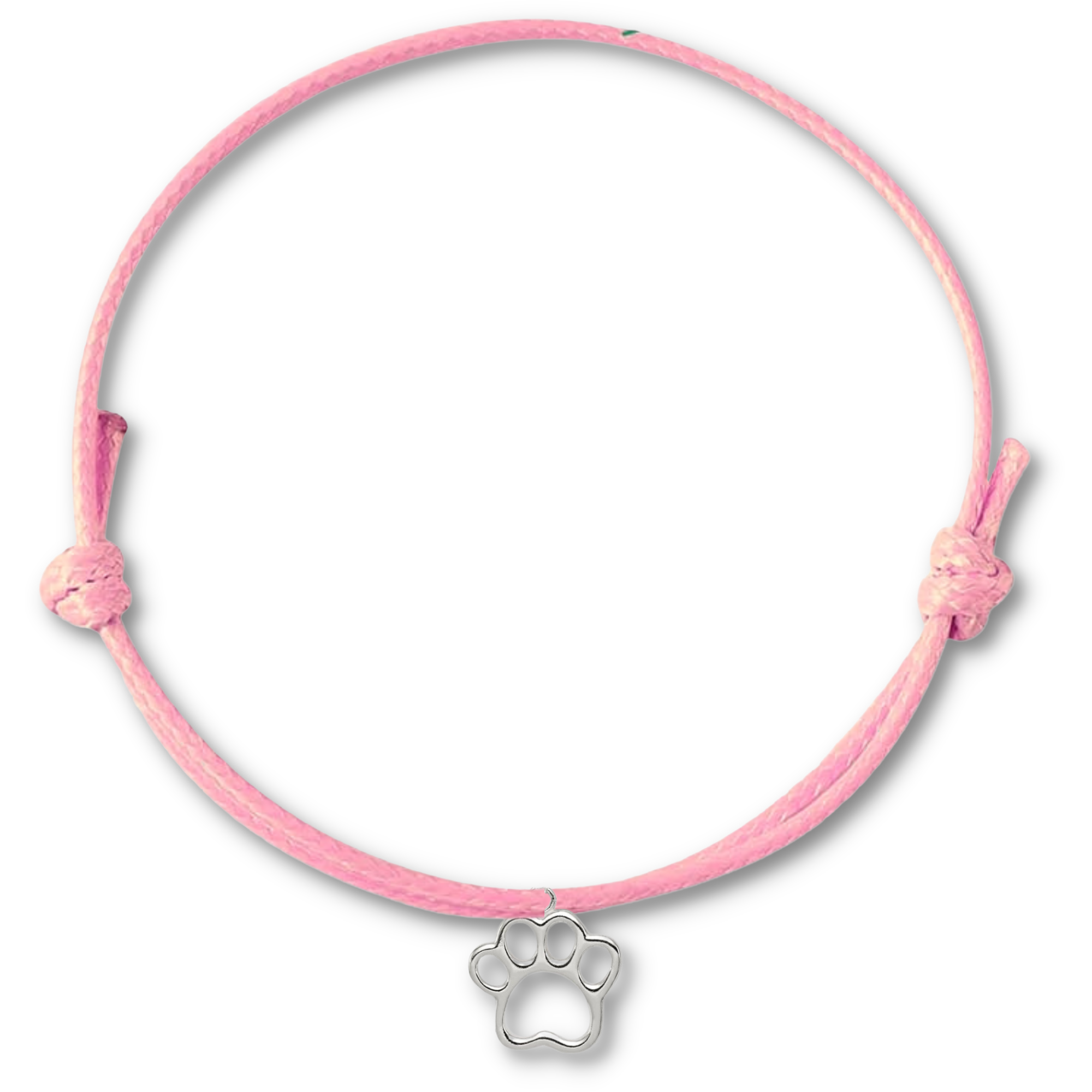 Pink Paw Rope Bracelet
