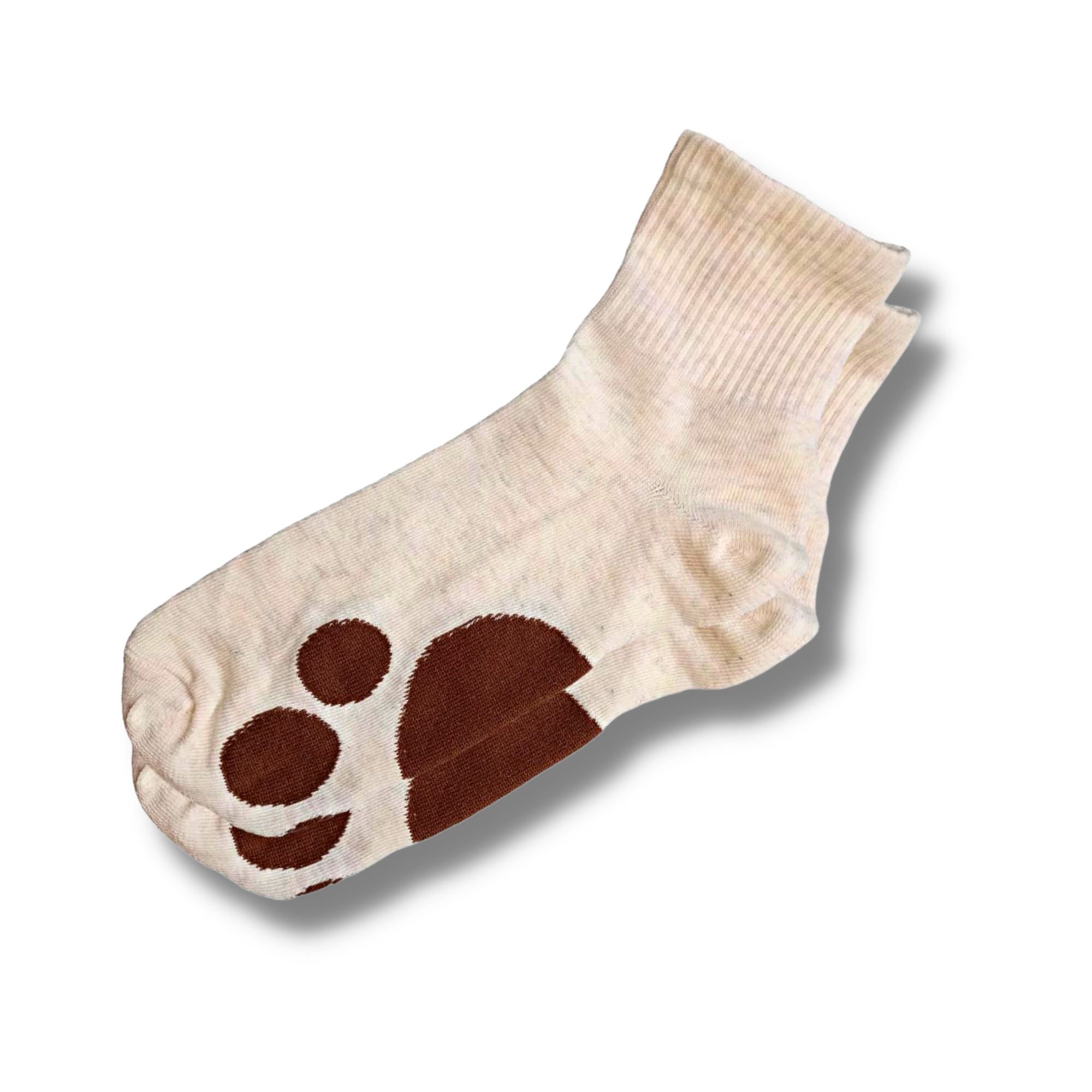 Pretty Paws Cream Ladies Socks (Size 4-7)