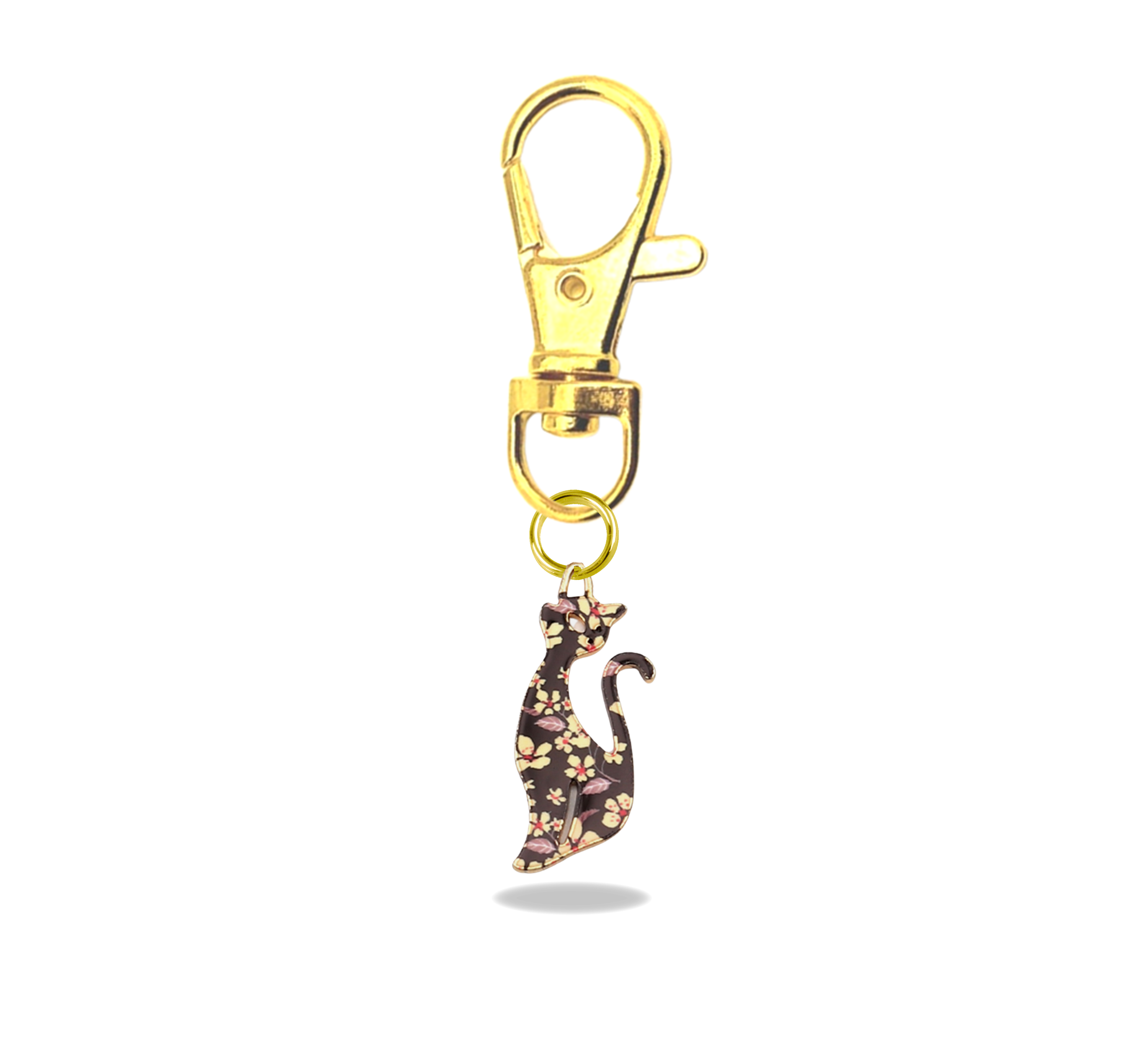 Flowery Cat Keyring