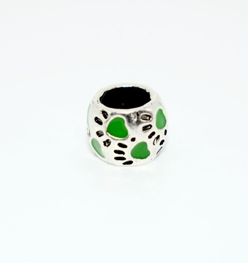 Green Paws Bracelet Charm