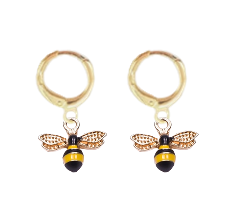 Honeybee Hoop Earrings
