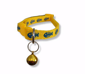 Yellow Fish Cat Collar