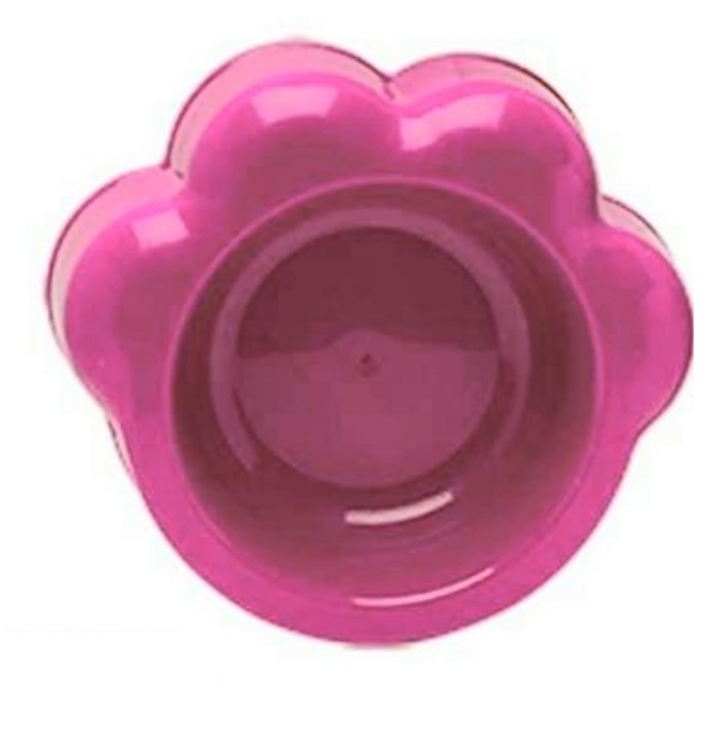Non Slip Pink Paw Print Pet Bowl - The Pet Drop
