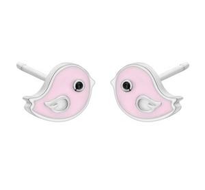 Little Pink Bird Earrings