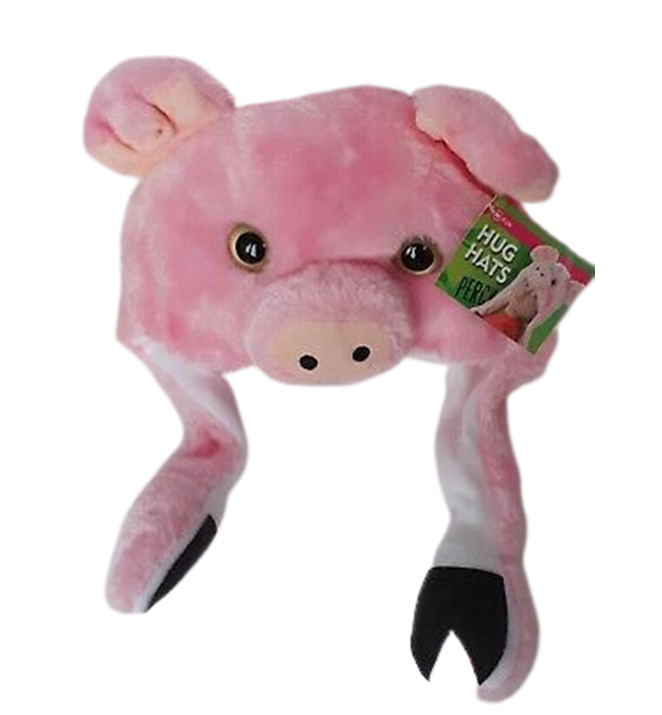 Pink Pig Hug Hat