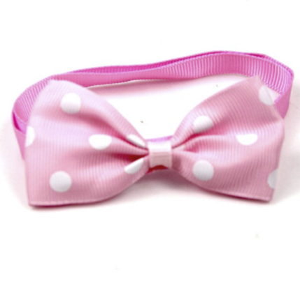 Polka Dot Pet Bow Tie (Pink) - The Pet Drop