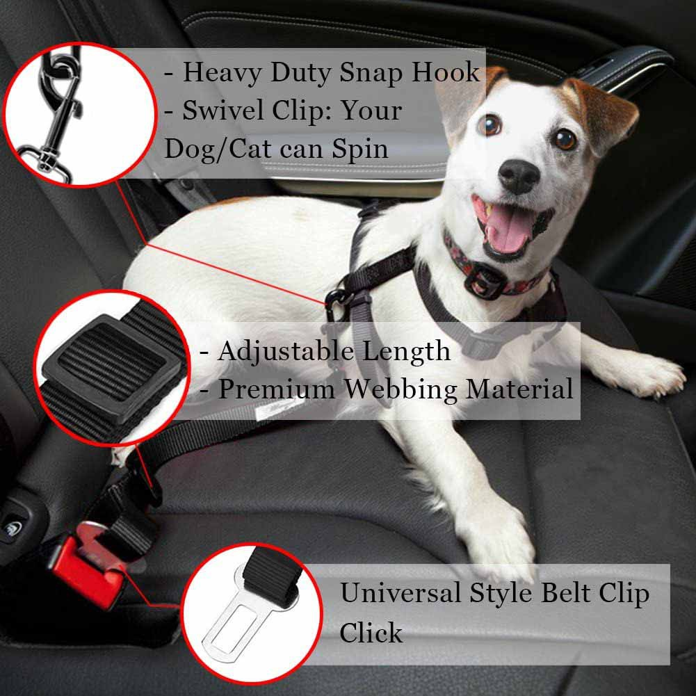 Heavy duty best sale dog seat belt