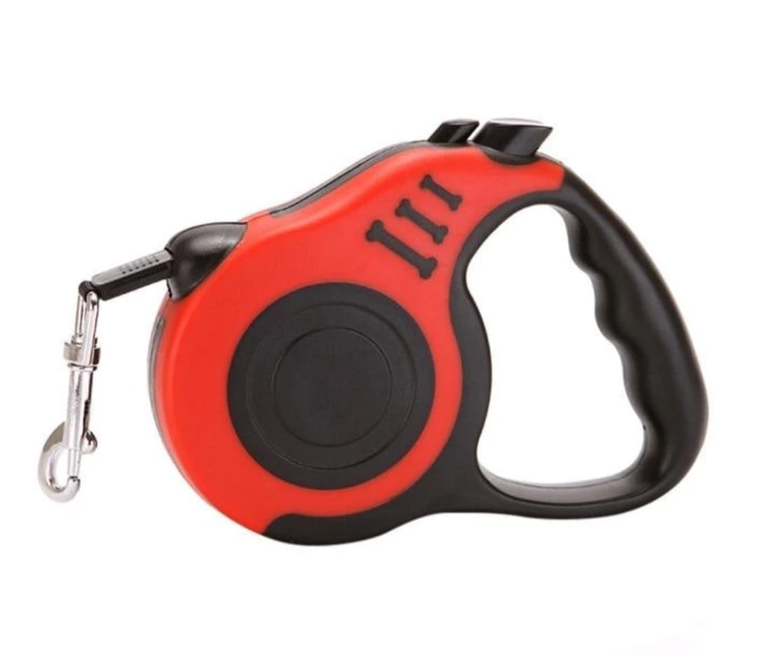 Premium Retractable Dog Lead (Red) - The Pet Drop