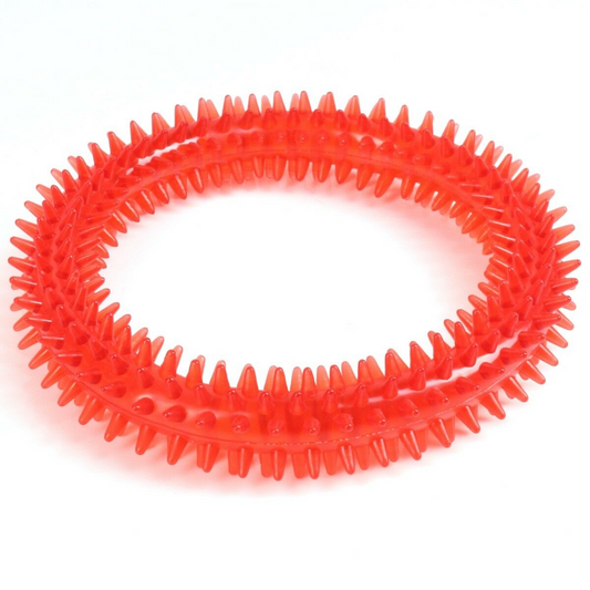 Dental Ring Chew Toy (Red) - The Pet Drop