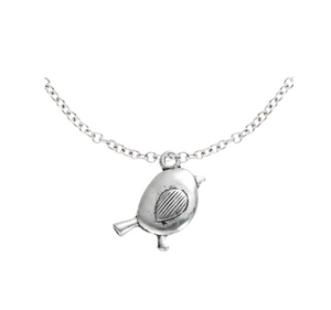 Silver Robin Necklace & Earring Set