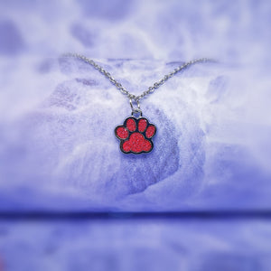 Pink Sparkle Paws Necklace