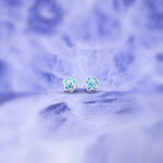 Sterling Silver Aqua Crystal Paws Earrings