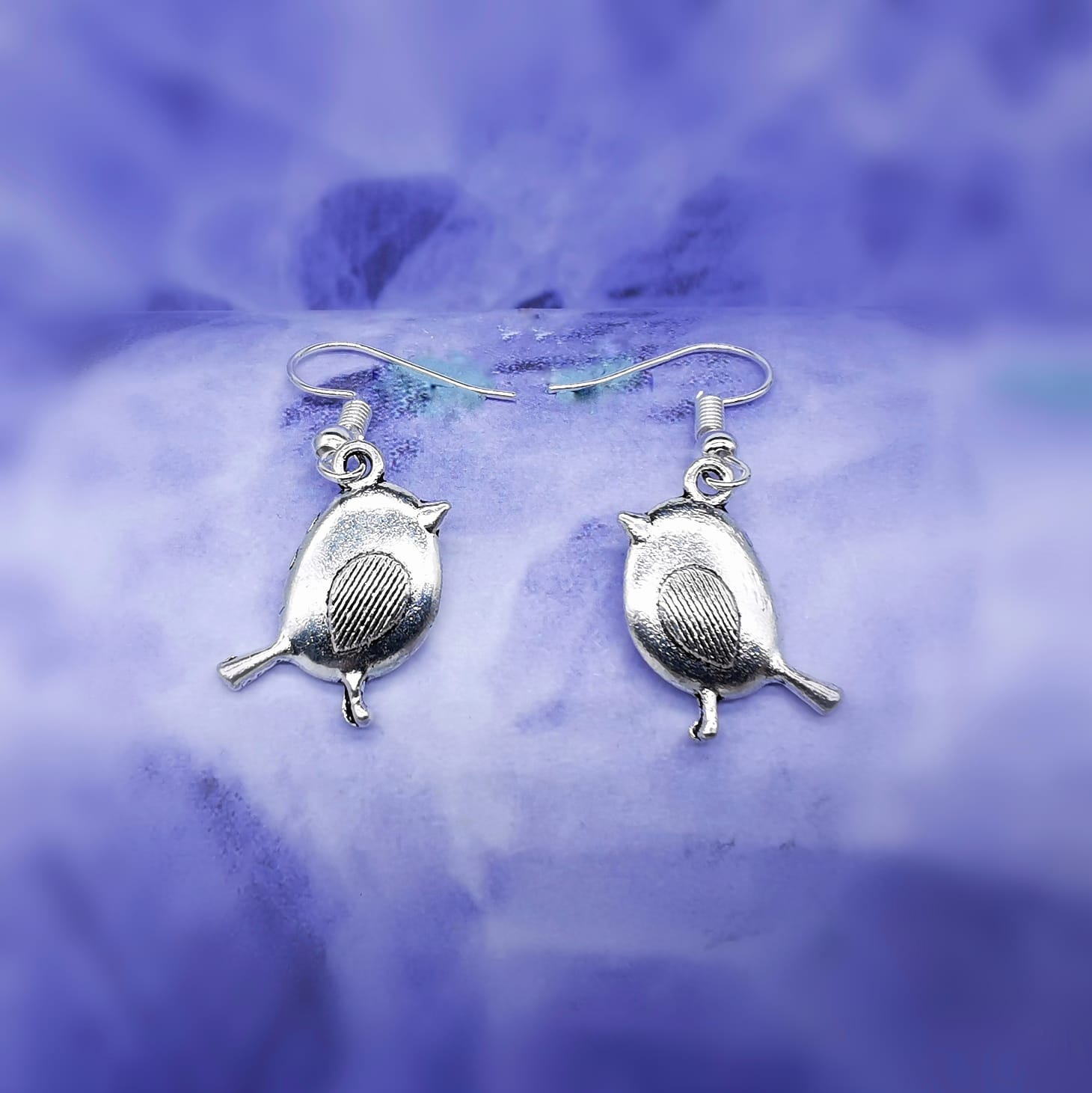 Silver Robin Drop Earrings - The Pet Drop