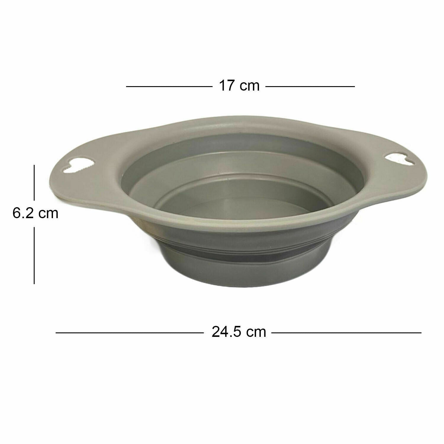 Collapsible Travel Bowl (Grey) - The Pet Drop